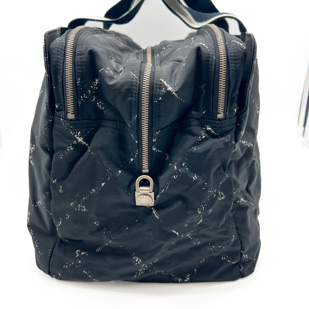 CHANEL Travel Line  Nylon Weekender Travel Bag Black - Picture 5 of 16